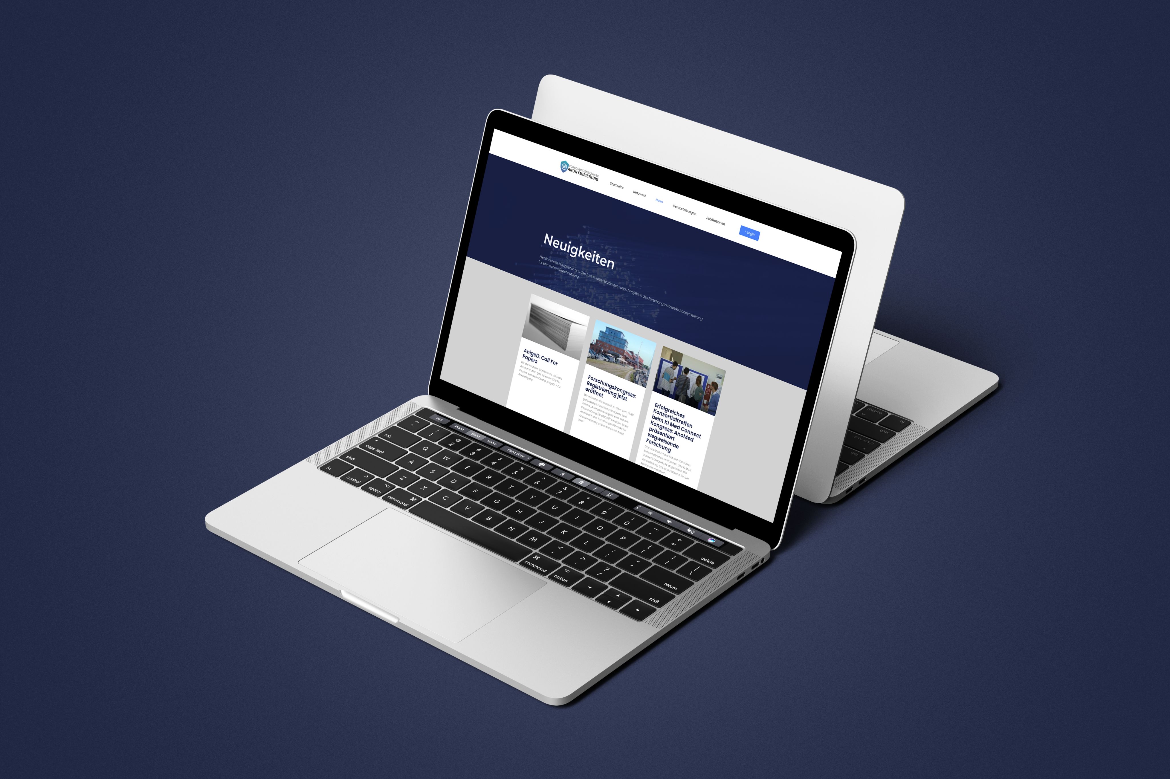 Forschungsnetzwerk Webseite Mockup 2